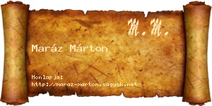 Maráz Márton névjegykártya